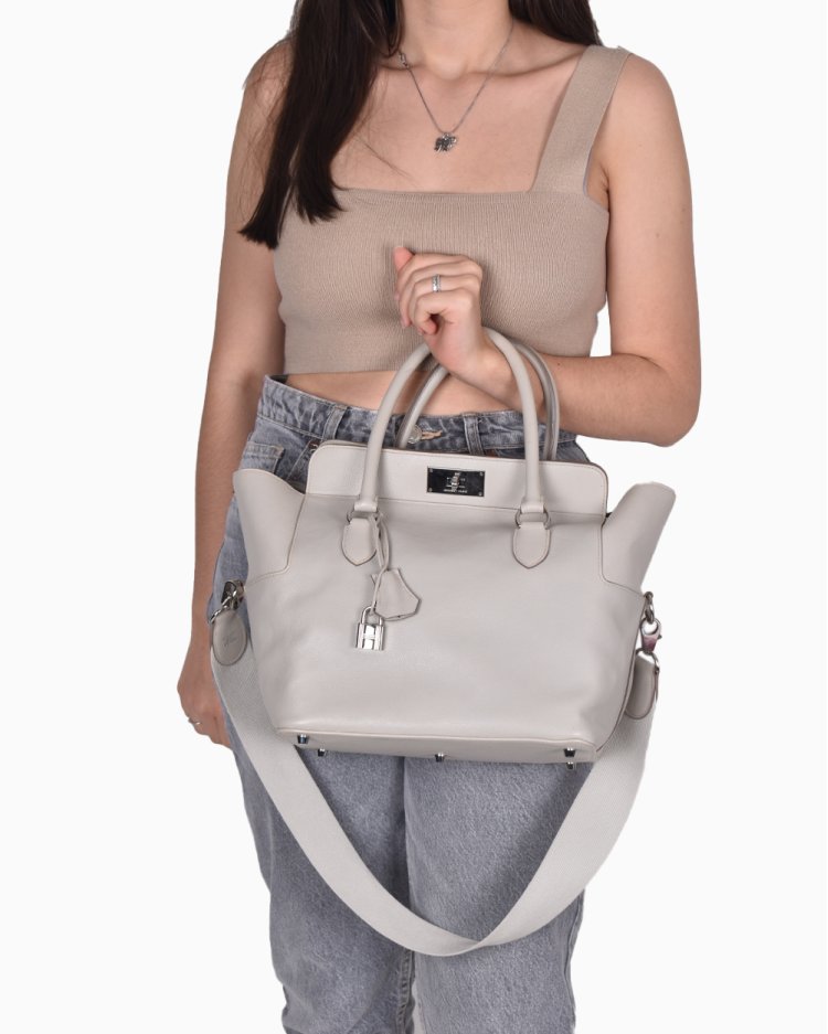 エルメス Bolsa Hermès Original Toolbox 26 Cinza Feminina